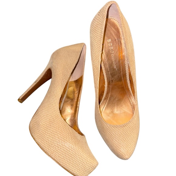 BCBG Generation Nude Textured Platform Heels – Size 7.5 - Picture 1 of 6